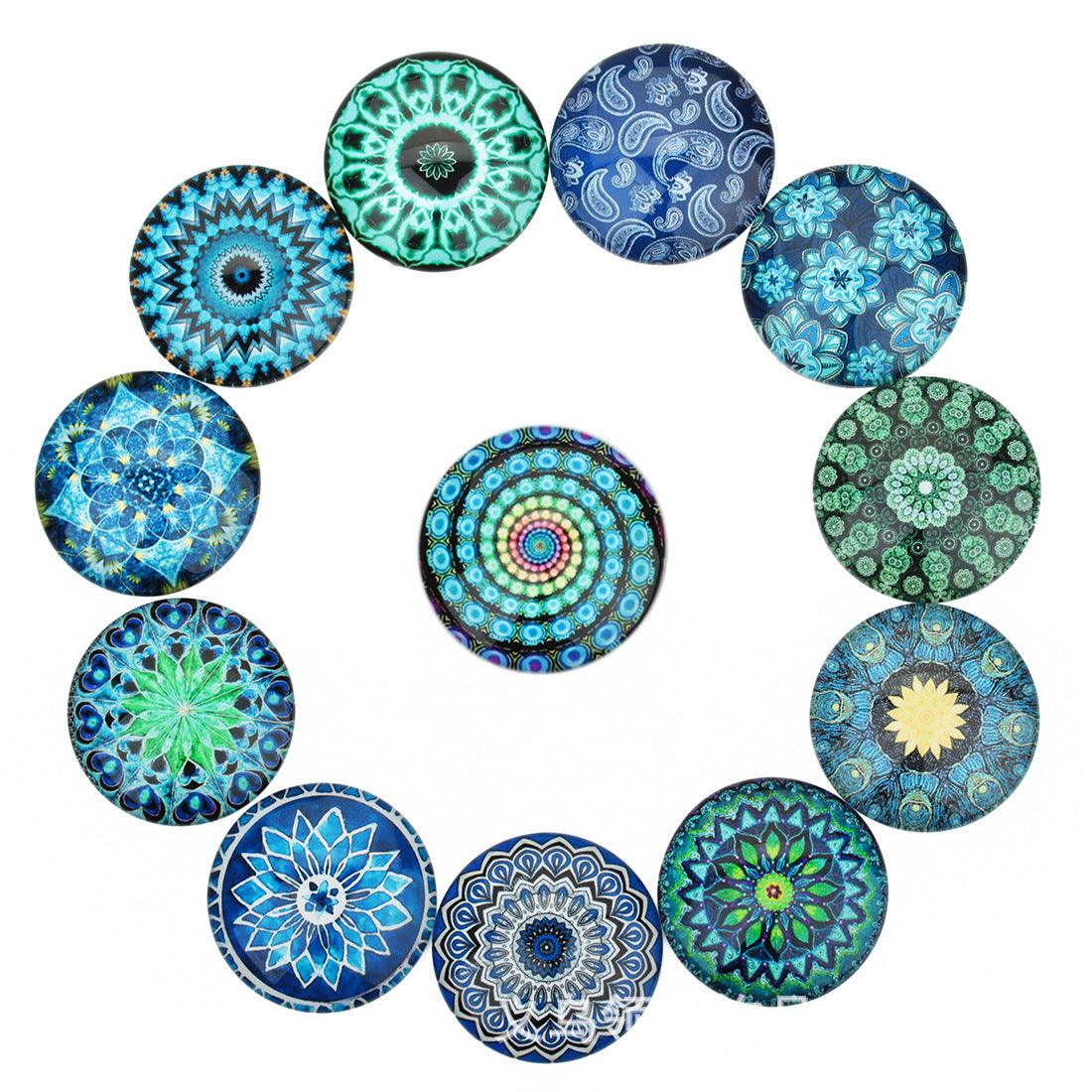 Cuentas de vidrio de gema de 20 piezas de 20 piezas al por mayor